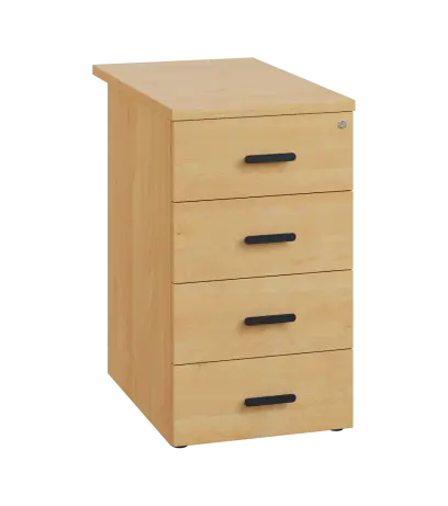 LKC 2 - 71 kontejner přístavný, 4-zásuvkový, deska 25 mm, centrální zámek, javor horský